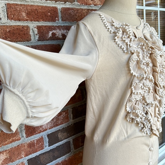 Darling Button Down Ruffled Cardigan - Picture 4 of 8